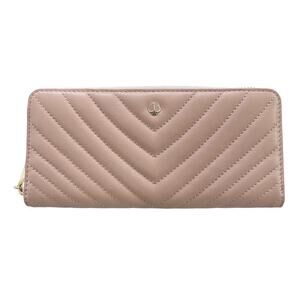 Kate Spade Amelia Slim‎ Continental Lamb Leather Wallet in Pale Pink Zip Around